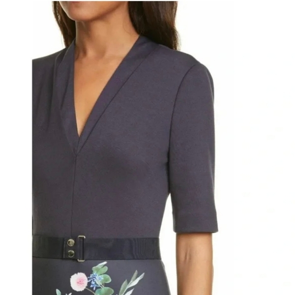 Ted Baker London Norraa Fantasia Shealth Bodycon Dress Size 8 - Picture 4 of 11